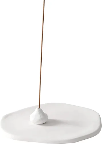 Soporte de incienso hecho a mano con forma de irregula, de cerámica, para incienso, pomelo, calabaza, quemador de incienso para decoración del