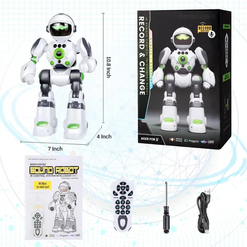 Miniatura 7 de Juguetes robóticos de regalo para niños: robot de control remoto programable con grabación de voz y control de gestos de baile, para niños pequeños