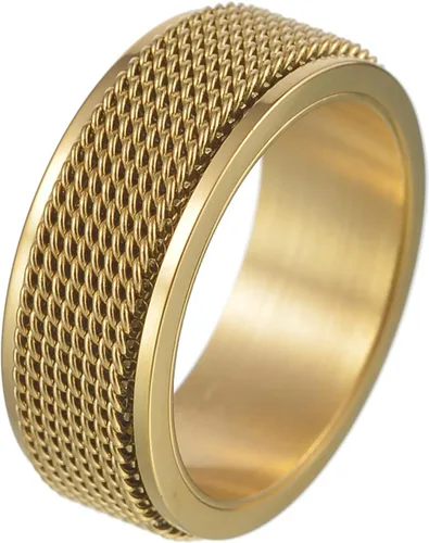 Miniatura 30 de Anillos giratorios para hombres y mujeres, anillos de ansiedad para hombres, anillos de cadena para adultos, anillos de titanio y acero Negro azul