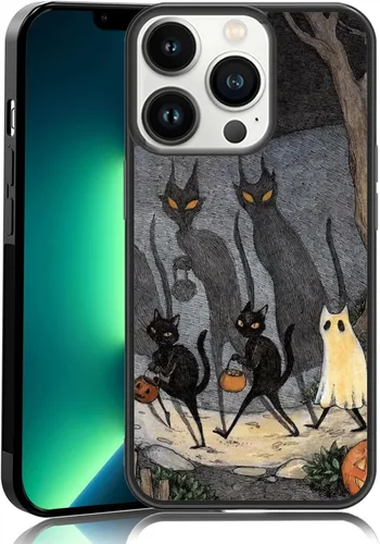 Miniatura 41 de Elegante funda de teléfono con diseño de gato Marie compatible con iPhone 11, funda de encaje dorado para iPhone, a prueba de golpes, rosa fucsia