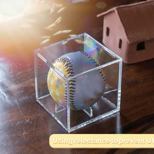 Miniatura 7 de Paquete de 2 vitrinas de béisbol – Soporte acrílico con protección UV para exhibición, vitrina transparente, caja de béisbol, escaparate