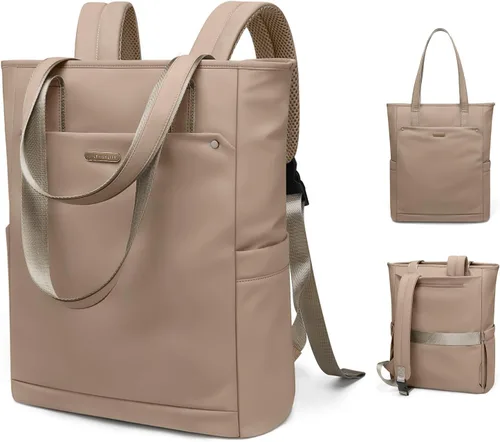 Miniatura 13 de Mochila convertible para mujer, mochila de trabajo, bolso de viaje, mochila para laptop, bolsa de libros para universidad, enfermera, viaje