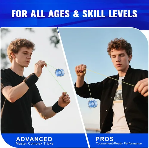 Miniatura 2 de S1 Yoyo profesional sin respuesta para niños y adultos, juguete de Yoyo bimetálico de alto rendimiento para principiantes a jugadores avanzados