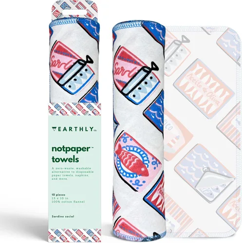 Miniatura 22 de Toallas de papel reutilizables, paquete de 10 unidades, rollo de toallas de papel de algodón lavables, servilletas reutilizables sin papel