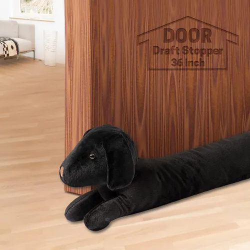 Miniatura 12 de SWISSELITE Tapón de 36 pulgadas para debajo de la puerta, bloqueador de ruido decorativo para puerta, tapón de aire para animales con peso de 1.43