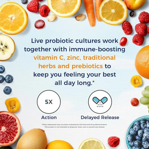 Miniatura 3 de Vitalitown Probióticos 70 mil millones de UFC, suplemento de probióticos de apoyo inmunológico, 15 cepas de fuerza clínica, con vitamina C, zinc
