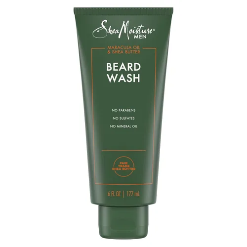 SheaMoisture - Jabón para barba para barbas completas - Aceite de maracuja y manteca de karité para una limpieza profunda y refrescante - 6 oz