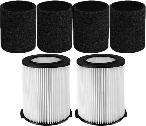 Miniatura 6 de Paquete de 2 filtros VF5000 para aspiradoras húmedas y secas Ridgid de 5-20 galones, paquete de 2 bolsas VF3502 compatibles con aspiradoras húmedas