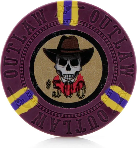 Miniatura 7 de Versa Games Fichas de póquer Outlaw Clay en 0.46 oz - Paquete de 50 (colores a elegir)