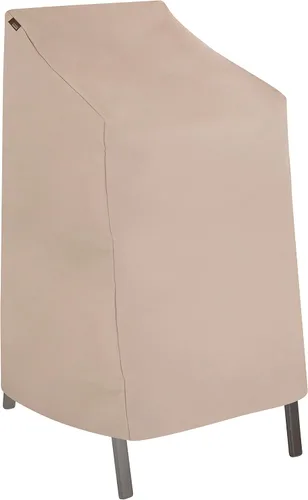 Modern Leisure Chalet Funda para Silla de Bar Apilable/Respaldo Alto - Tela Resistente a la Intemperie - Protección de Muebles de Exterior Perfecta