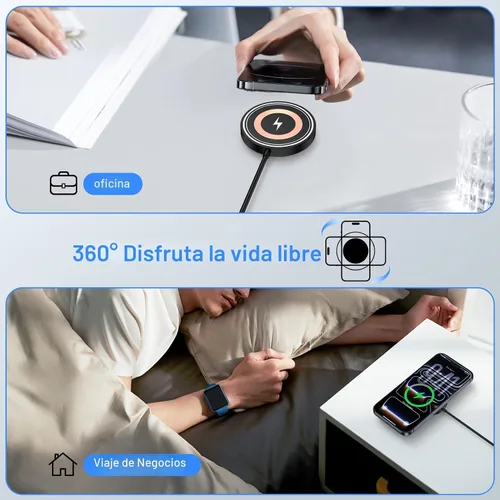 Miniatura 8 de Cargador inalámbrico magnético para Samsung con almohadilla de carga rápida para Samsung Galaxy S26 Ultra/S25 FE/S24 Ultra/S23/S22/Z Flip 7, 4 pies