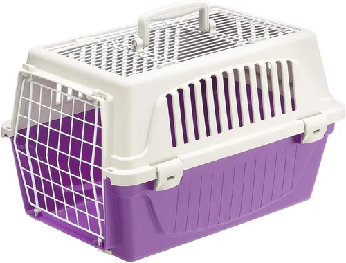Miniatura 9 de Transportador de mascotas Atlas Transportador pequeño para perros y gatos con acceso por puerta superior y frontal Púrpura