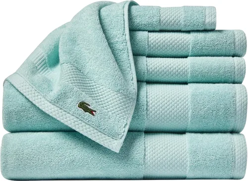 Miniatura 28 de Lacoste Heritage - Sábana de baño de 100 % algodón Supima, aloe, 35" x 70", altamente absorbente y de secado rápido, toalla de baño súper suave