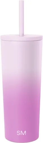 Miniatura 35 de Simple Modern- Vaso con aislamiento, c/tapa y pajilla Taza de viaje Botella de agua de ac. inox. reutilizable Unisex Colecc. Classic 24 oz