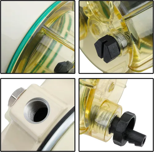 Miniatura 7 de Conjunto separador de agua con filtro de combustible R25T │Compatible con motores diesel de la serie 245R de 10 micrones con accesorios │Reemplaza#