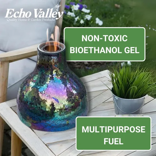 Miniatura 7 de Echo Valley EchoFlame - Combustible de gel para chimeneas interiores y exteriores (paquete de 12)