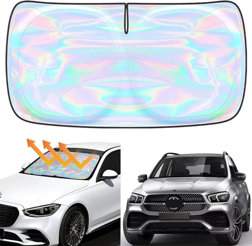 Miniatura 114 de Parasol para parabrisas Rivian R1S R1T 2022-2026 – Parasol compatible con Rivian R1S R1T plegable para ventana delantera, protector de visera solar