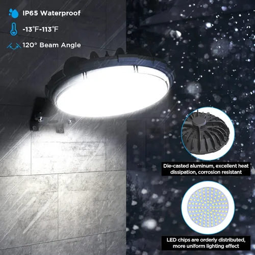 Miniatura 4 de deerdance Luz LED de Granero, Iluminación Exterior del Atardecer al Amanecer con 80W 10000LM 5000K Luz de Día, Luz de Área y Calle Impermeable IP65
