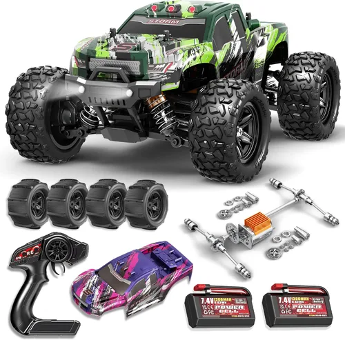 X-TMAGA 1:18 Auto de control remoto todo terreno para adultos y niños (HS18305), 4WD Camión de control remoto todoterreno de alta velocidad de más