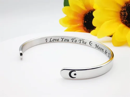 Miniatura 184 de Pulseras inspiradoras para mujer, joyería de acero inoxidable, con refranes, pulsera motivacional con mensaje oculto, pulseras grabadas para mejor