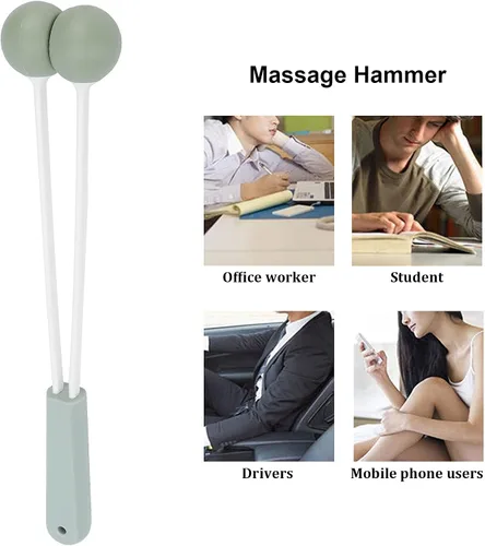 Miniatura 3 de YUYTE Martillo de masaje manual, martillo de masaje manual, martillo de masaje, palo de silicona para fitness, percusión, masajeador para músculos