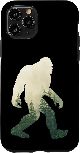 Miniatura 28 de iPhone 12 Pro Max Bigfoot figura Sasquatch Yeti Nature doble caso de exposición