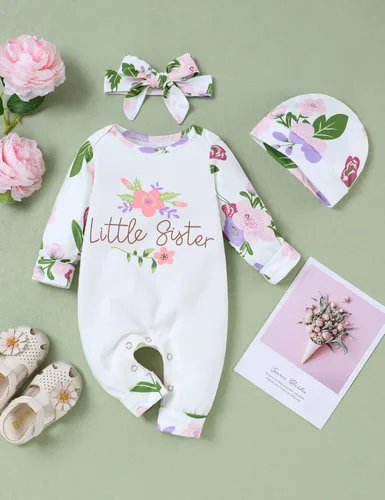 Miniatura 2 de Mono de manga larga con estampado floral para bebé o niña