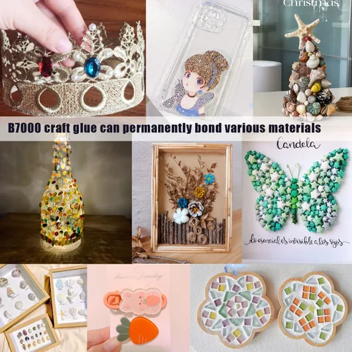 Miniatura 8 de 2 unidades de pegamento de diamantes de imitación B7000 de 3.7 fl oz, pegamento B7000 mejorado multifunción adhesivo para joyería para reparación