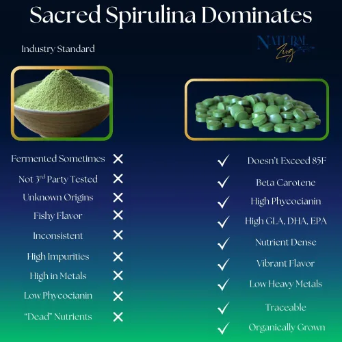 Miniatura 4 de NaturalZing - Tabletas de espirulina orgánica 100% pura, sin OMG, verduras diarias, proteína vegana superalimentaria y apoyo antioxidante, rico