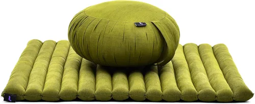 Miniatura 10 de Leewadee Juego de cojines de meditación: 1 almohada redonda de meditación Zafu y 1 alfombrilla de meditación Zabuton cuadrada enrollable, paquete