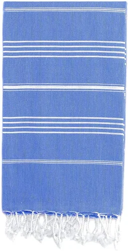 Toalla de baño turca Peshtemal Fouta de 39 x 71 pulgadas, 100% algodón, para picnic en la playa, pareo (azul marino)
