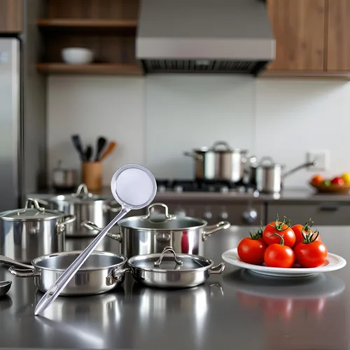 Miniatura 4 de Cuchara de acero inoxidable de 3 pulgadas, colador de alimentos de malla fina, colador de grasa con mango largo para desnatar grasa y espuma, filtro