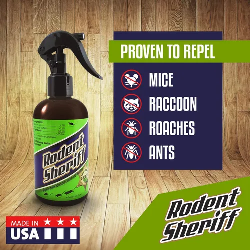 Miniatura 2 de Rodent Sheriff Repelente de aceite de menta Spray de control de plagas de acción rápida Repele ratones, mapaches, hormigas y más
