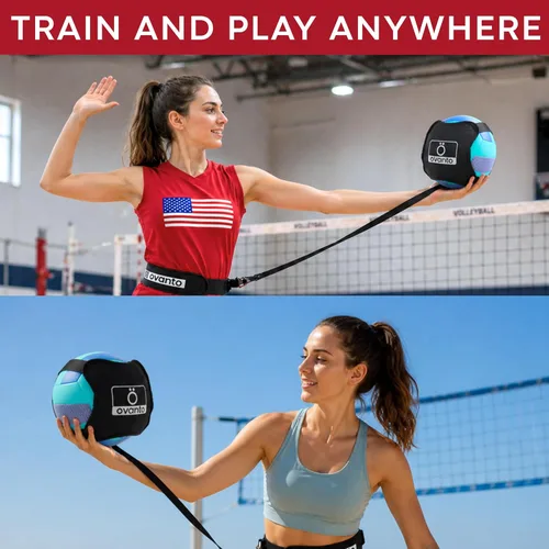 Miniatura 5 de OVANTO Volleyball Training Equipment Aid – Adjustable Practice Volleyball Kit