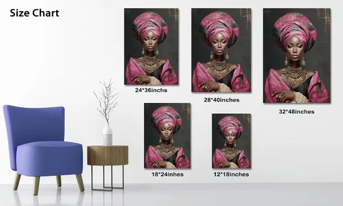 Miniatura 65 de Arte de pared afroamericano, decoración de rey y reina bailarín negro para sala de estar, arte de pareja de amor negro para dormitorio, lienzo