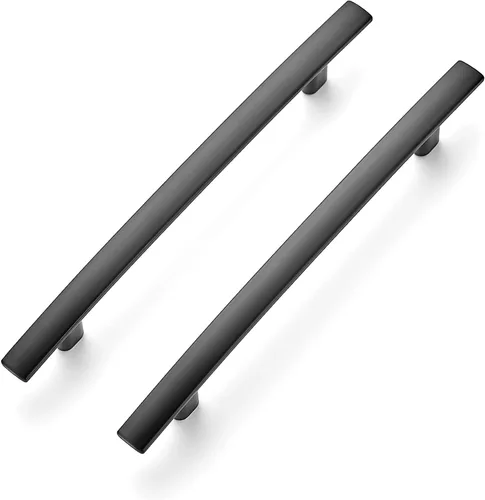 Miniatura 21 de Ravinte Paquete de 25 tiradores curvados de 1-3/4 pulgadas para gabinete, color negro mate, manijas de armario de cocina, manijas de gabinete