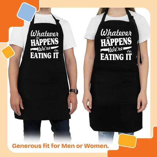 Miniatura 4 de NewEleven Regalo del día del padre para hombres, papá, marido, él, delantales para hombres con bolsillos Delantal What Happen