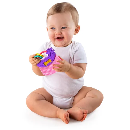 Miniatura 4 de Bright Starts Everything Nice Juguetes de Dentición Conjunto de 9 Piezas - Sonajeros sin BPA y Mordedores Enfriables, Juguetes para Bebés Morados