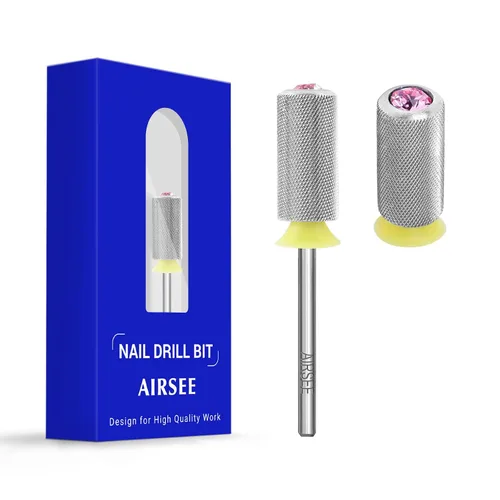 Miniatura 8 de AIRSEE Punta de broca de carburo de tungsteno para uñas acrílicas, cabeza de lima eléctrica Efile para manicura, pulido, arte, remoción de gel, 3/32