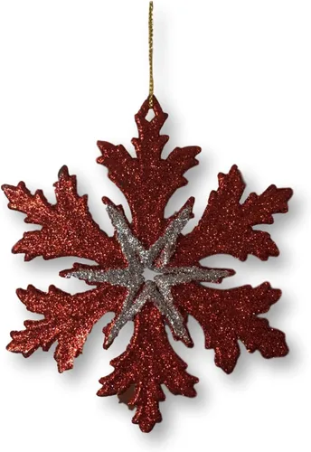 Miniatura 8 de Surtido de adornos de Navidad – Purpurina roja plateada y verde – Juego de 13 adornos de Navidad con purpurina – Muñecos de nieve – Feliz Navidad