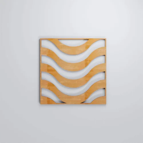 Miniatura 5 de 7 3/8"W X 7 3/8"H Extra Pequeño Parker Decorativo Calado Paneles De Pared De Madera, Aliso