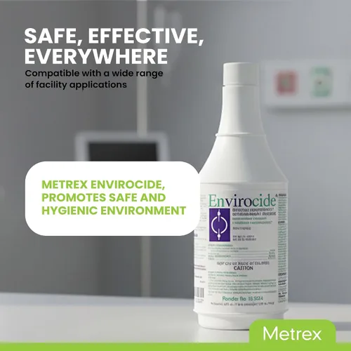 Miniatura 6 de Metrex Envirocide Limpiador desinfectante de superficie, botella de 24 onzas, a base de alcohol, caja de 12, 13-3324