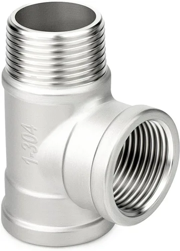 Miniatura 3 de TAISHER 2 piezas de accesorios de tubería de salida en T de acero inoxidable 304, 1" NPT hembra x 1" NPT hembra x 1" NPT macho, salida en T macho