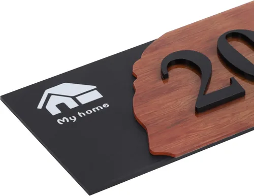 Miniatura 6 de Letrero personalizado con número de casa en 3D, placa de letrero personalizable con logotipo personalizado, placa de texto, pizarra, para interiores