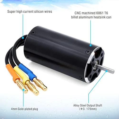 Miniatura 3 de 2958 Motor de barco RC sin escobillas, Superar Hobby 4950KV Motor sin escobillas con juego de enfriamiento para barco RC