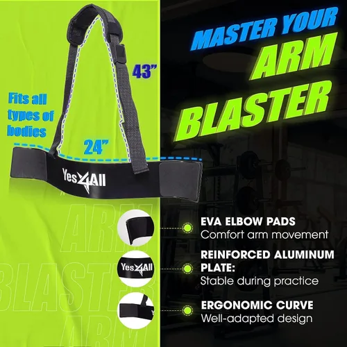 Miniatura 3 de Yes4All Wrist and Forearm Blaster, Build Massive Grip Strength & Muscles with Steel Wrist Roller & Forearm Roller, Heavy Duty Arm Blaster Fits 1" &