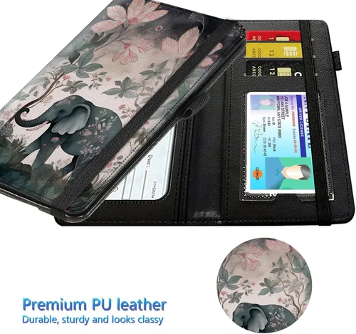 Miniatura 135 de Funda para chequera para hombres y mujeres, cartera de cuero RFID con ranuras para tarjetas de crédito, soporte de cheques duplicados personales