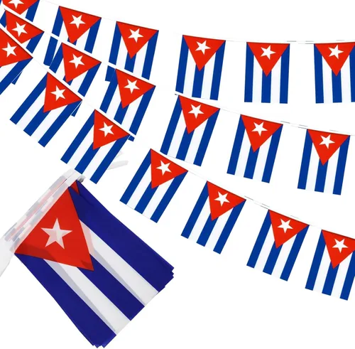 Miniatura 32 de Banderas de cuerda de 100 países, banderines internacionales, banderas del mundo para bares olímpicos, clubes deportivos, decoraciones escolares