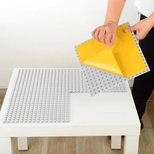 Miniatura 3 de MIMAX Placas base autoadhesivas compatibles con DUPLO, placa base para despegar y pegar para mesa de juego o pared de bricolaje, paquete de 4