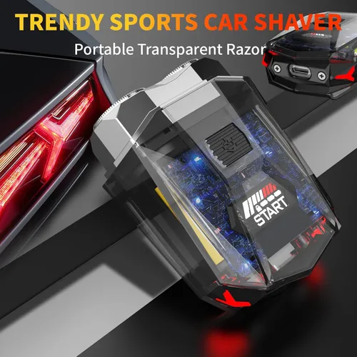 Miniatura 2 de Cyberpunk Mini afeitadora eléctrica, maquinilla de afeitar eléctrica portátil para hombres, pantalla inteligente, IPX7 impermeable, afeitado húmedo
